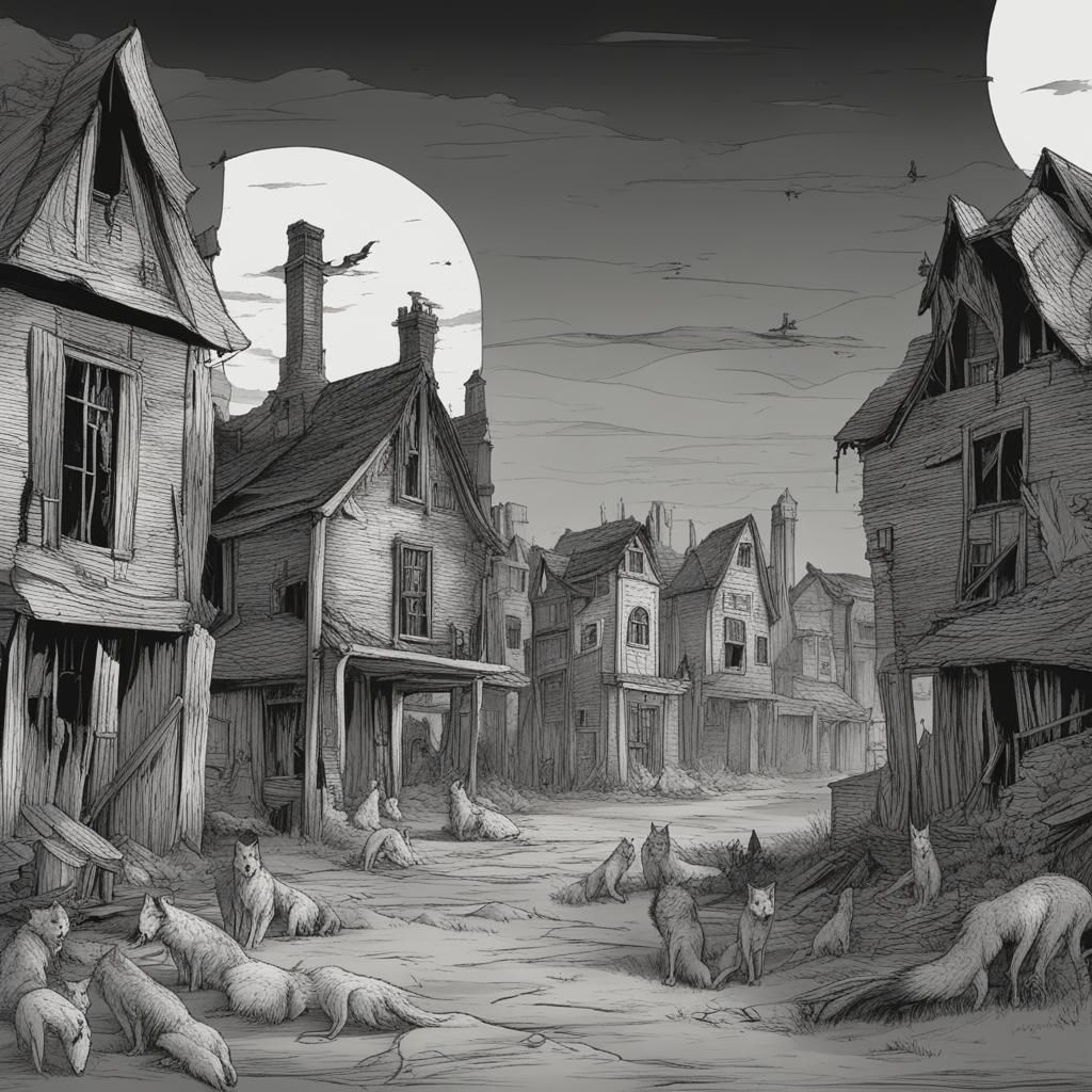 Haunted Abandoned Town with Ghosts and Werewolves