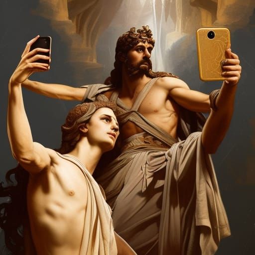 Museum Statues Take a Selfie: Hyperdetailed Art