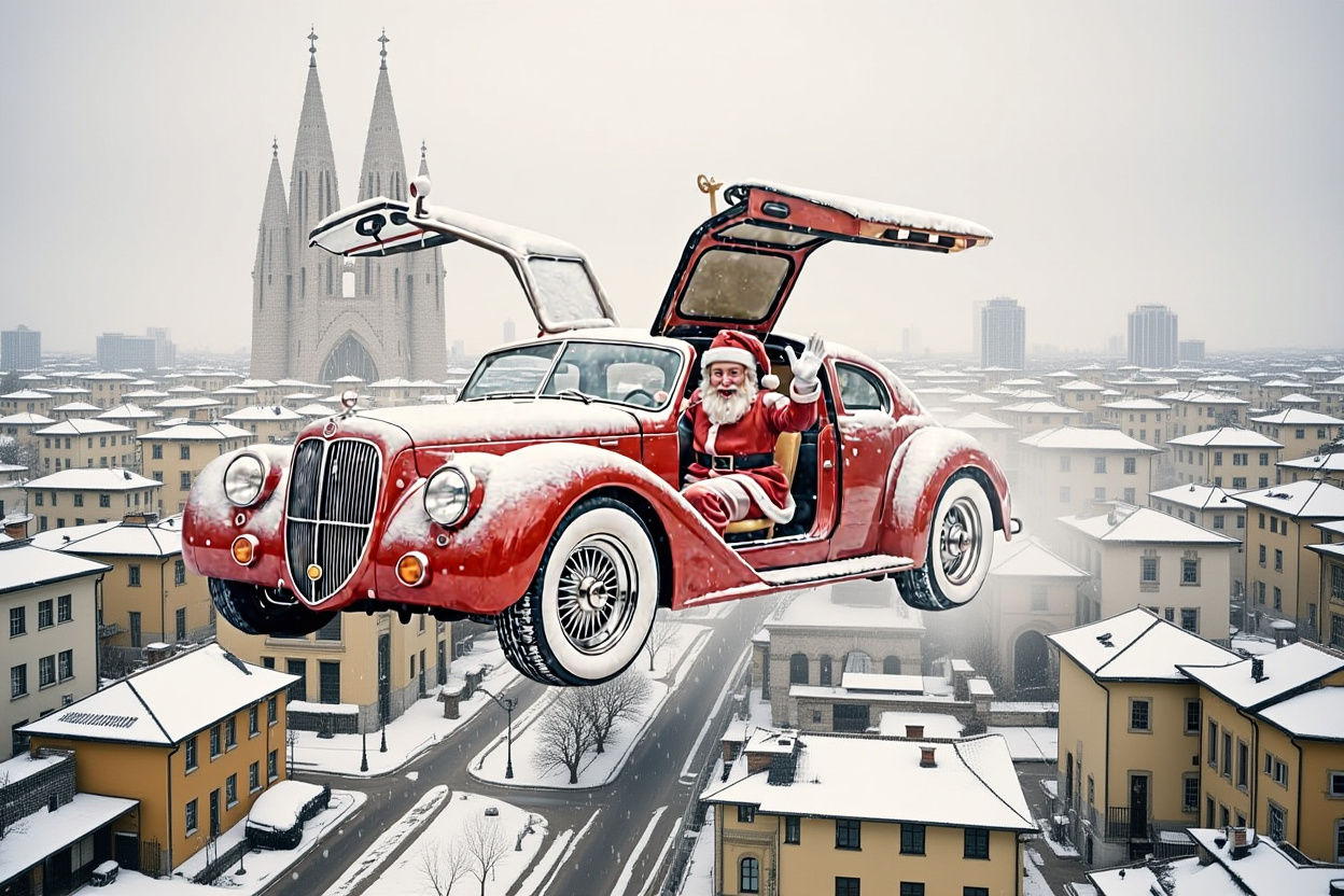 Santa's Splendid 1940 Gullwing Coupe Car