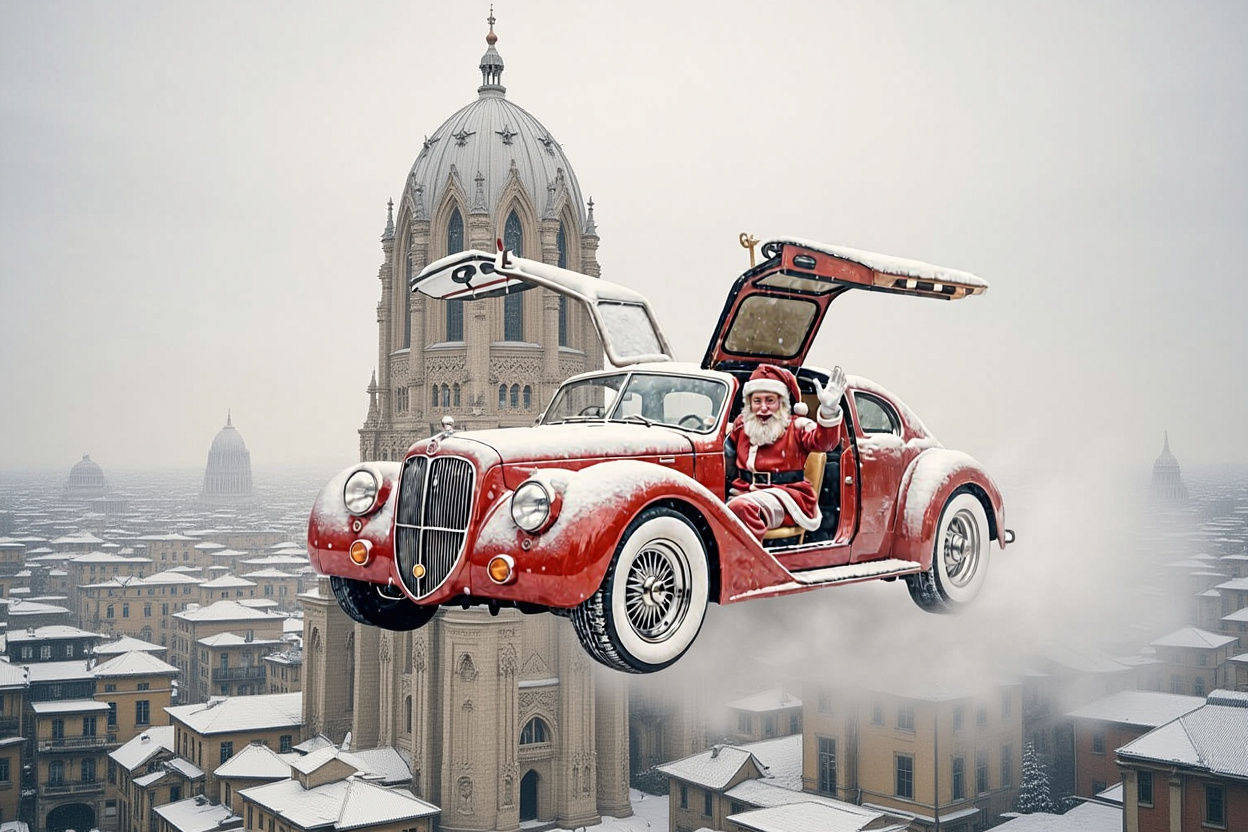 Santa's Splendid 1940 Gullwing Coupe Car