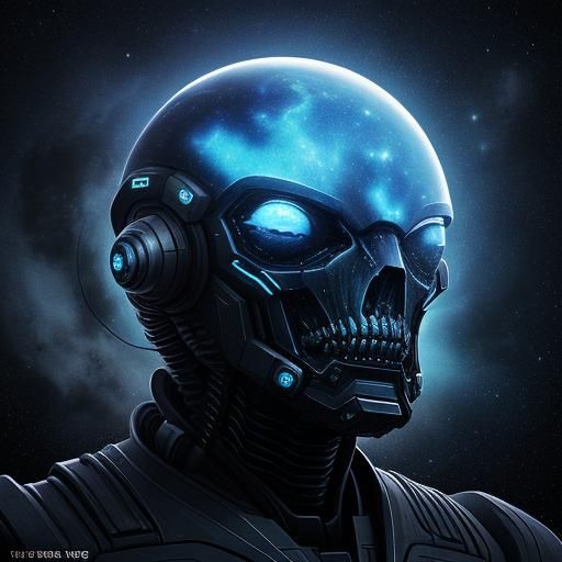 Surreal Biomechanical Alien Encounter in Cosmic Horror Style