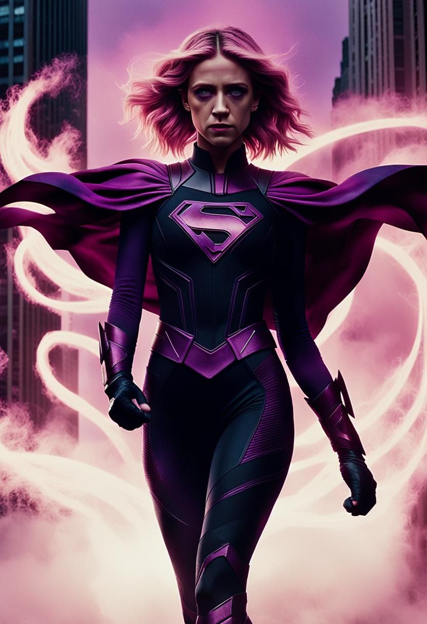 Superheroine in Chicago at Dawn: Comic Book Art