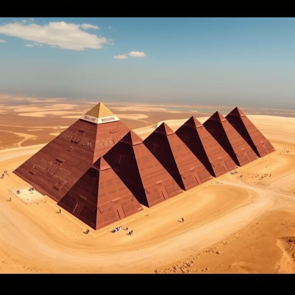 Giza Pyramids Reimagined as Chocolate Toblerones