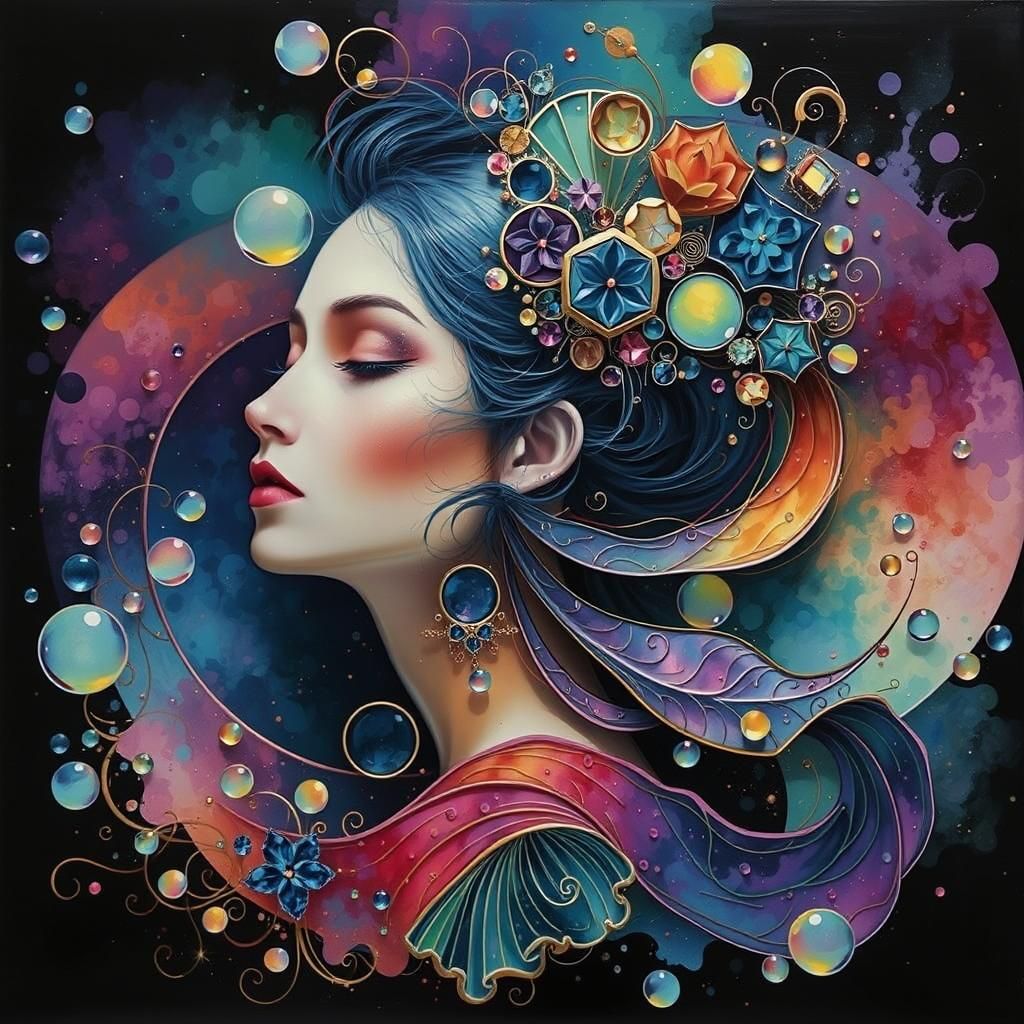 Vibrant Enamelled Reflections