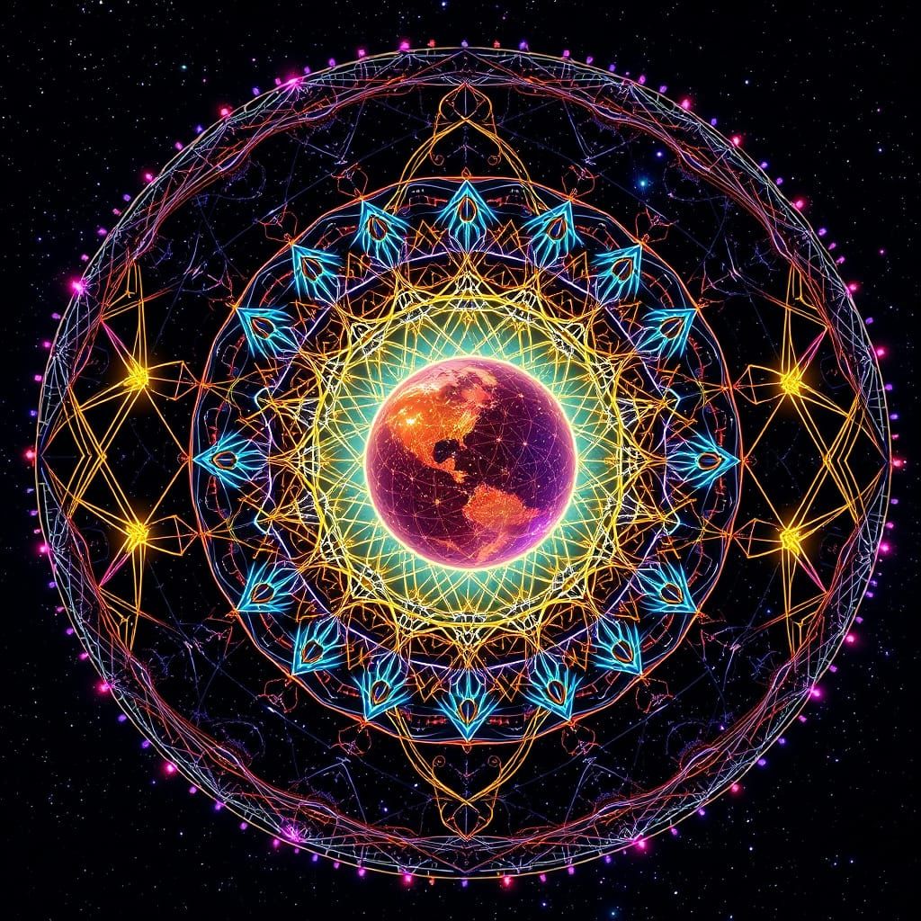 Cosmic Quantum Mandala with Holographic Equations