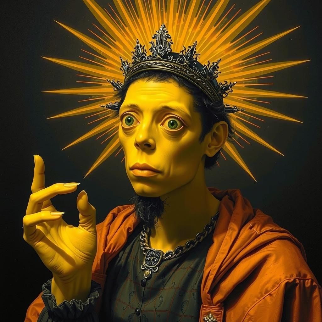 Moe Szyslak Portrait in Surrealist Style