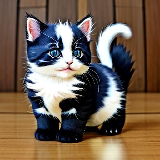 Realistic Rendering of an Overweight Cute Kitten