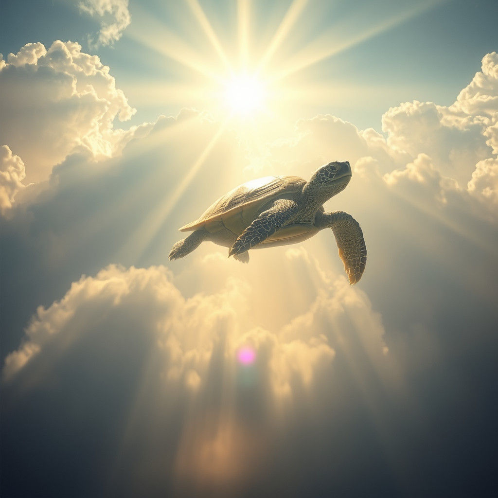 Ethereal Heaven Turtle in Divine Light