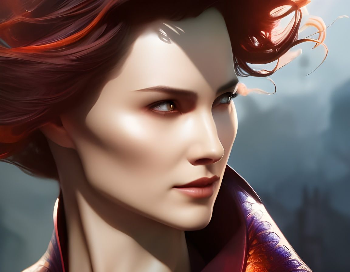 Doctor Strange Portrait in Digital Art Style