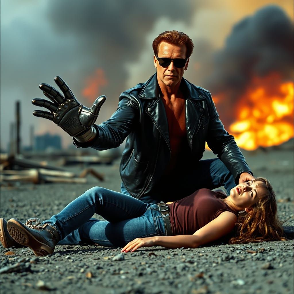 Terminator Hero Offers Help in Desolate Post-Apocalyptic Lan...