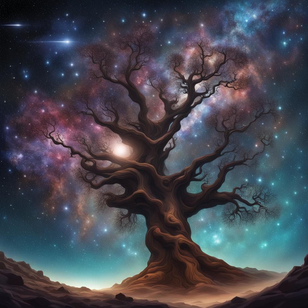 Nebula and Stardust Form Cosmic Tree of Life