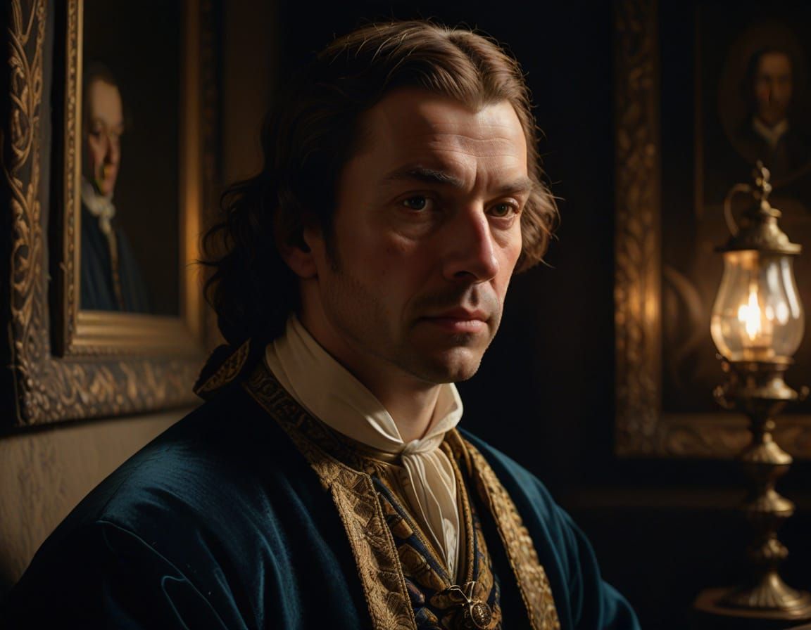 17th Century Nobleman Portrait in Golden Light