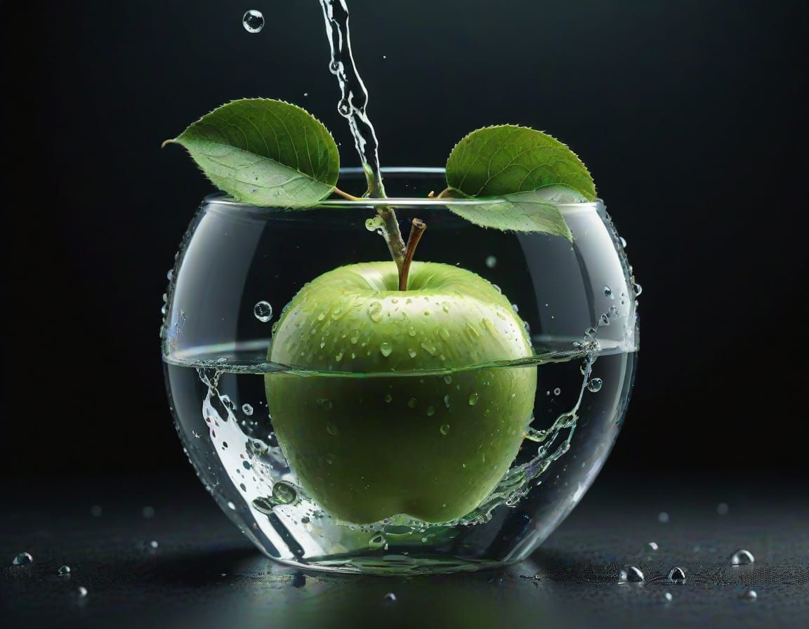 Hyper-Realistic Glass Container Filled with Water in Studio ...