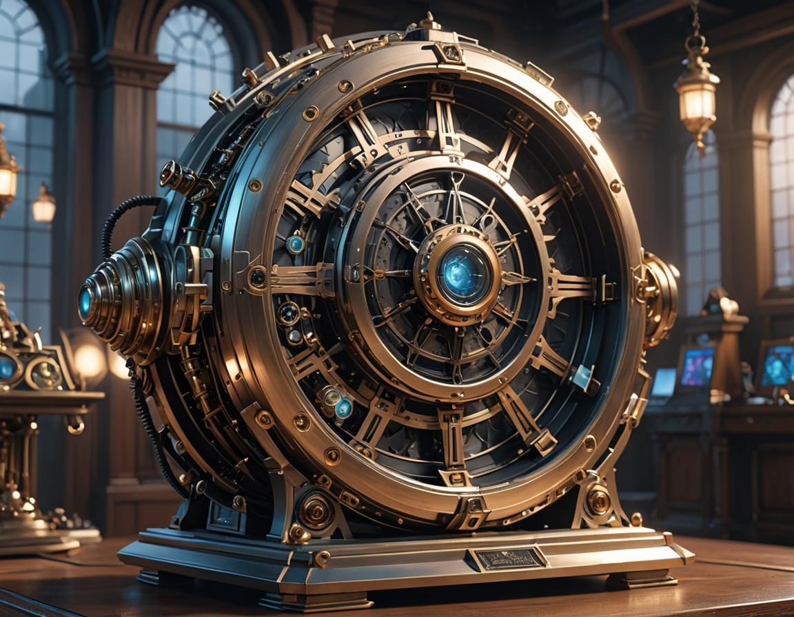 Time Travel Machine in 3D Anime Art