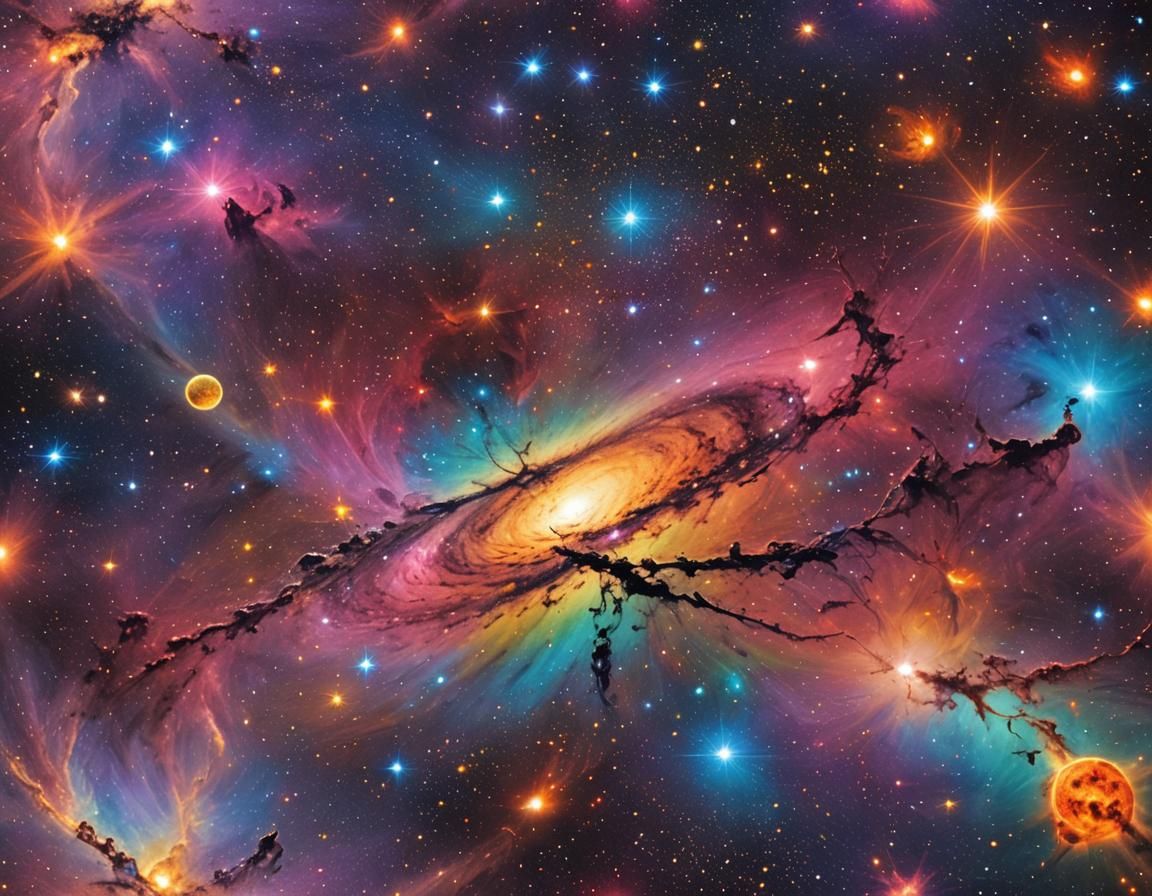 Cosmic Serenade: Radiant Hues of a Luminous Galaxy