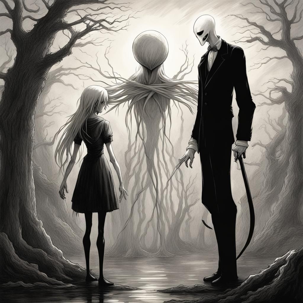 Sailor Venus meets Slenderman