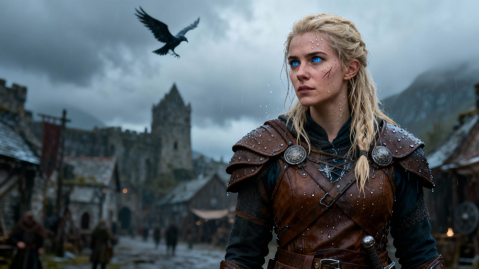 Eivor From Assassin's Creed in Norway, Cloudy Day