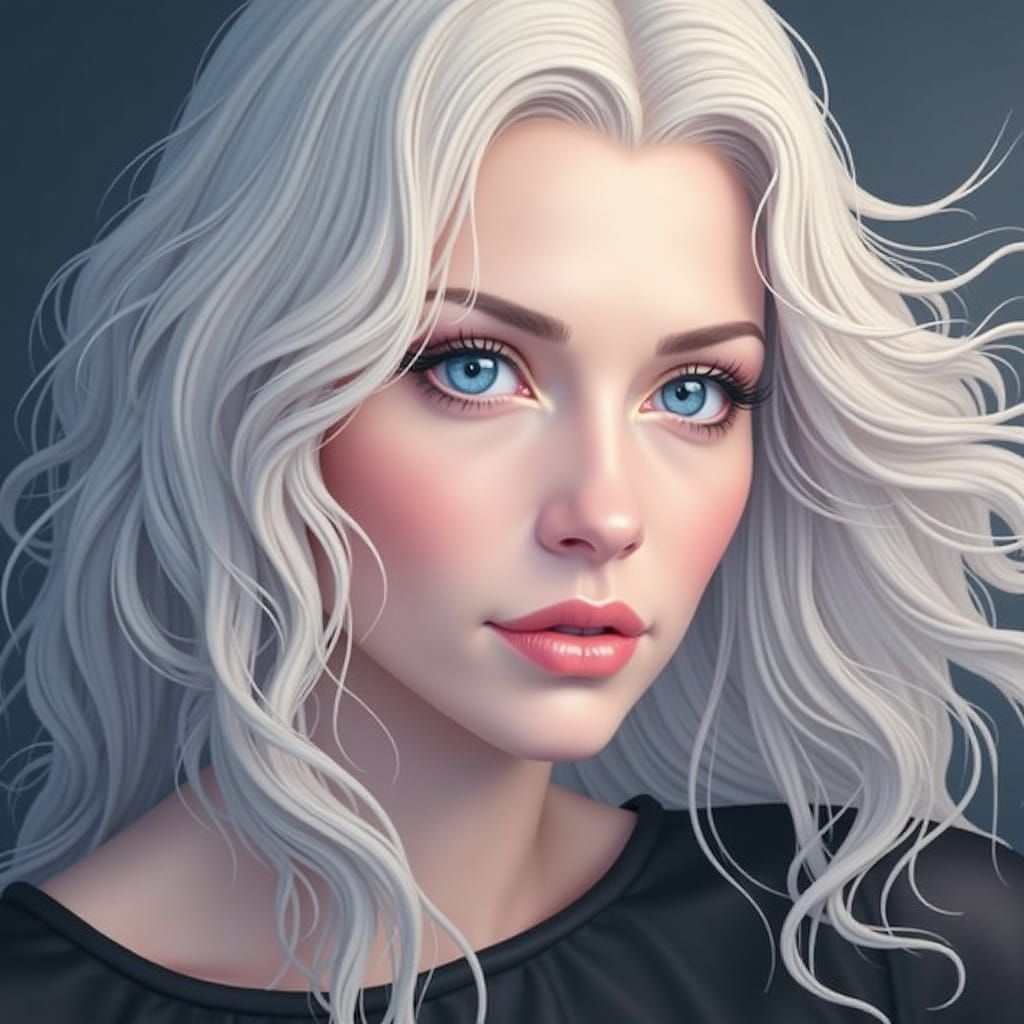 Regal Woman in Dramatic Futuristic Landscape