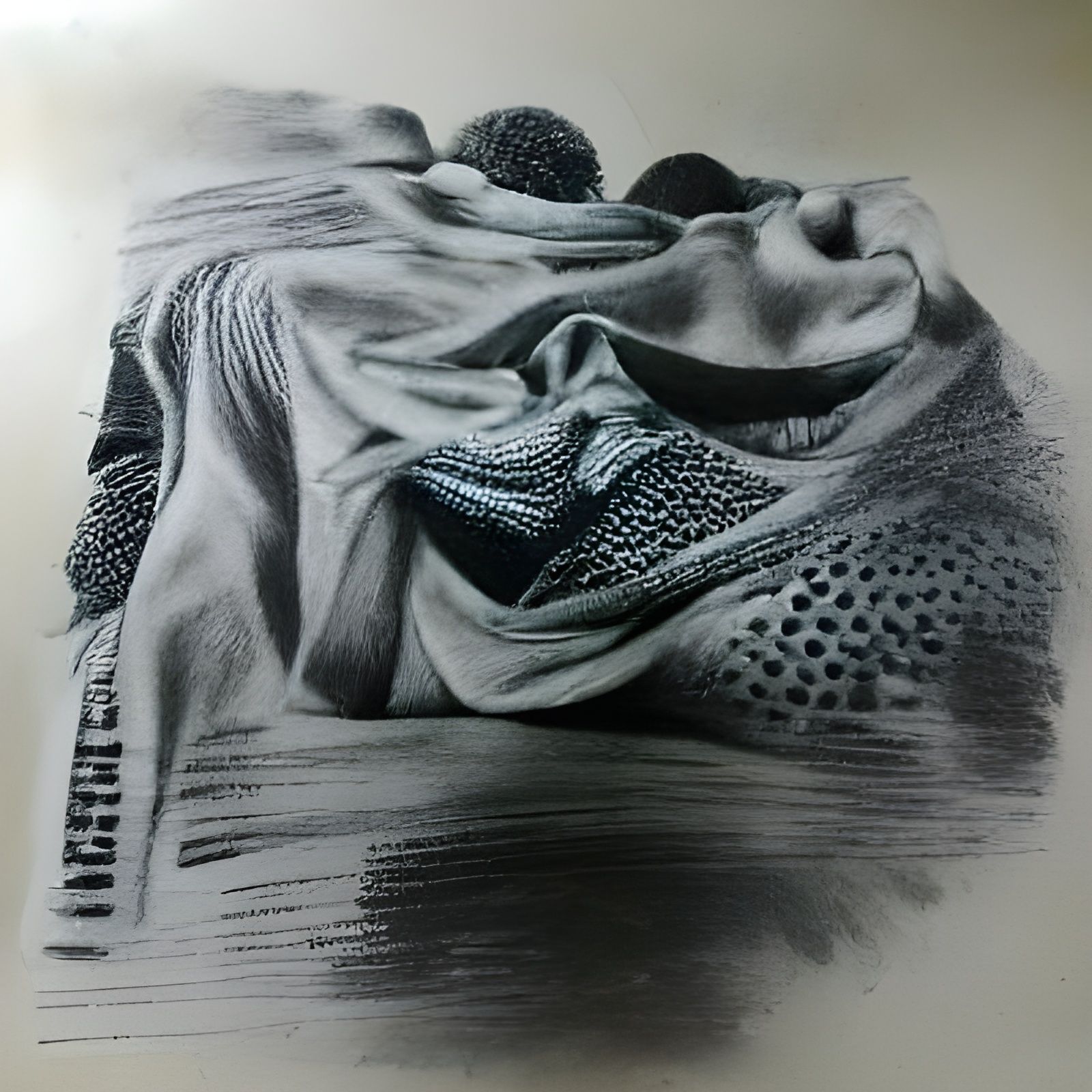 Detailed Charcoal Drawing: The Unnamed Feeling