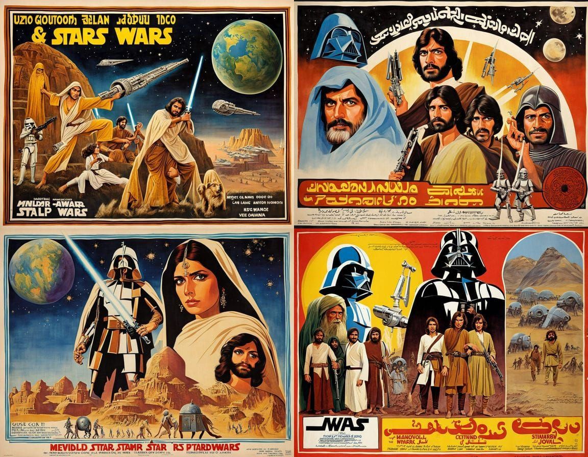 Medieval Pakistani Star Wars Epic in Retro Style