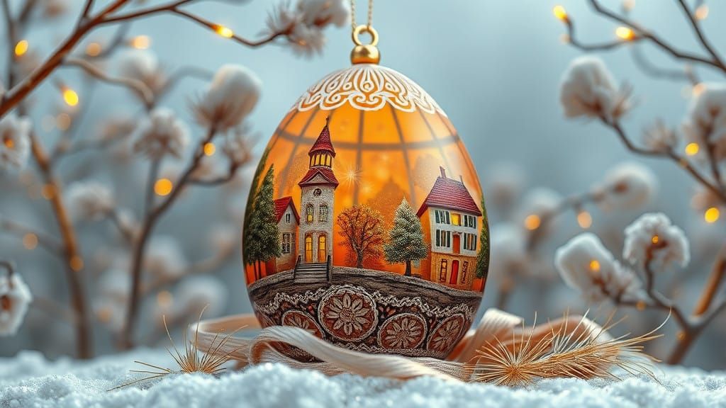 Elegant Easter Egg in Photorealistic 3D