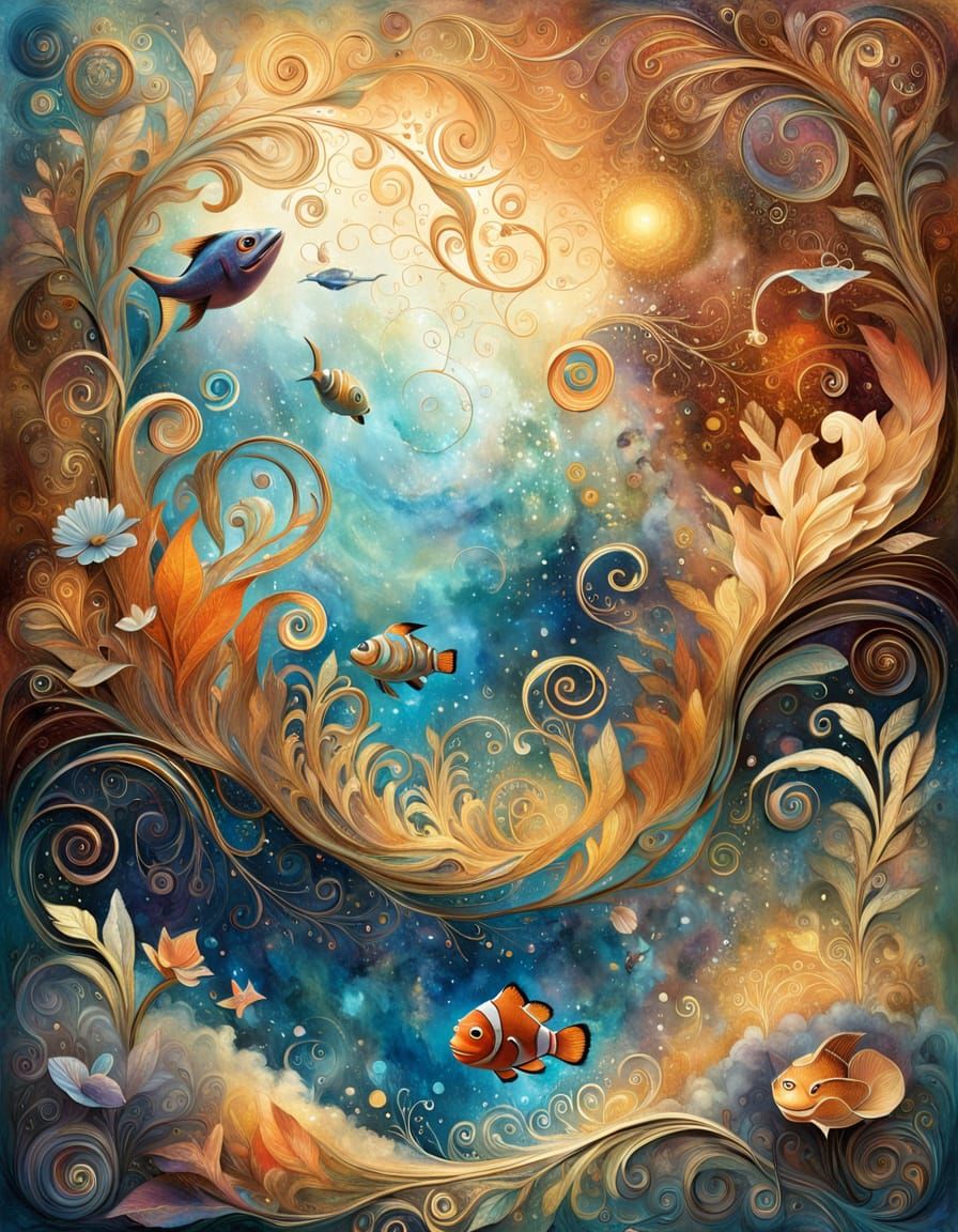 Surreal Space Adventure: Nemo in Impasto Style