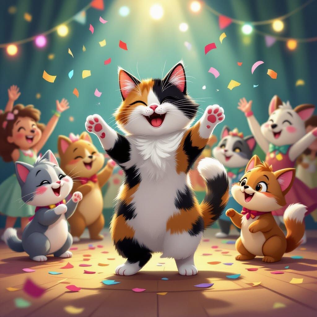 Joyful Animals Dancing at a Vibrant Party