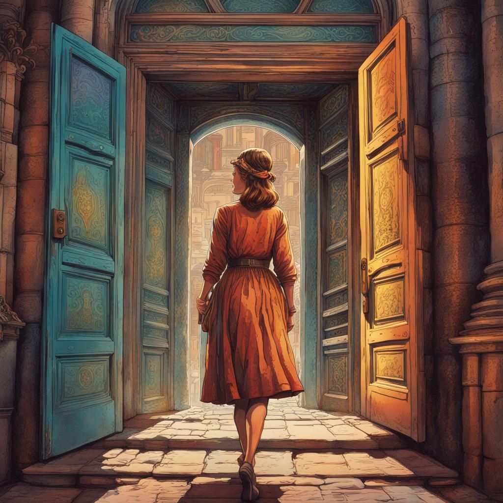 Vintage Poster of a Woman Time Traveler