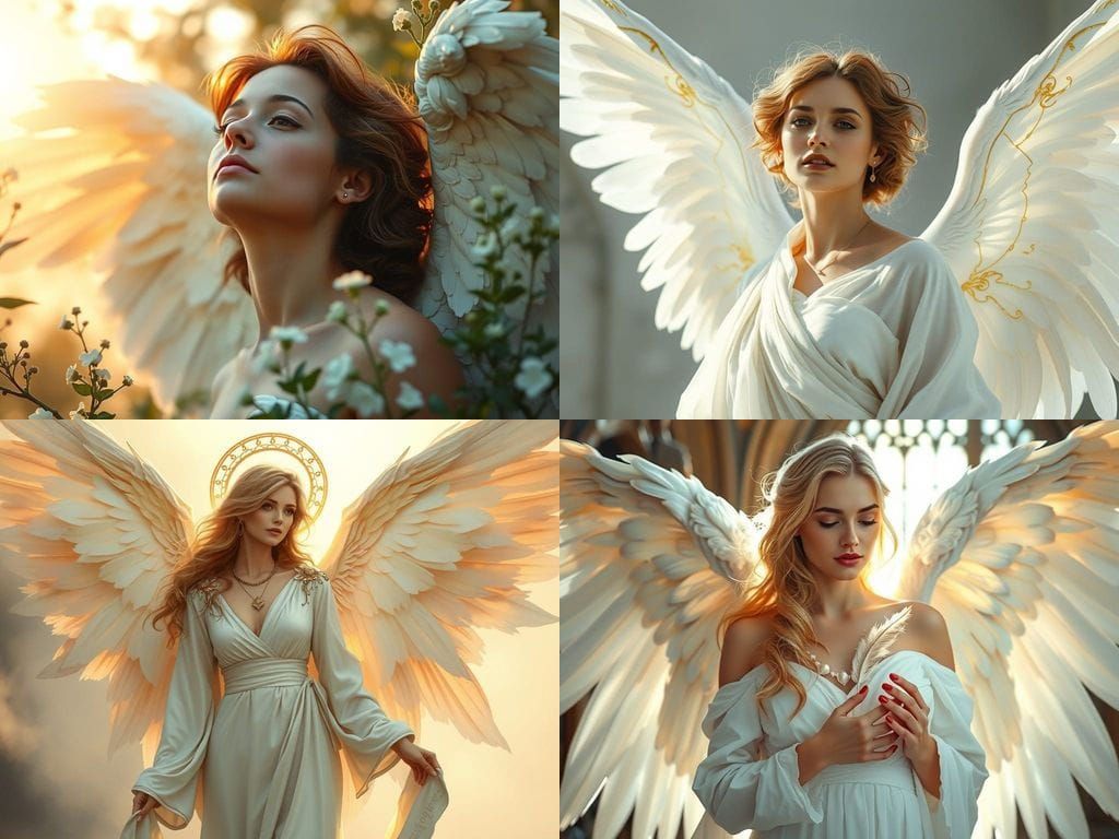 Ethereal Morning Angel in Dark Fantasy Style