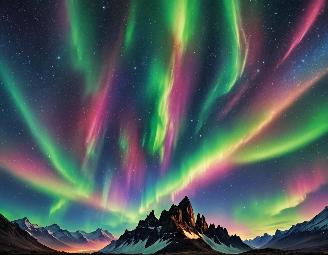 Cosmic Serenade: Aurora and Celestial Symphony