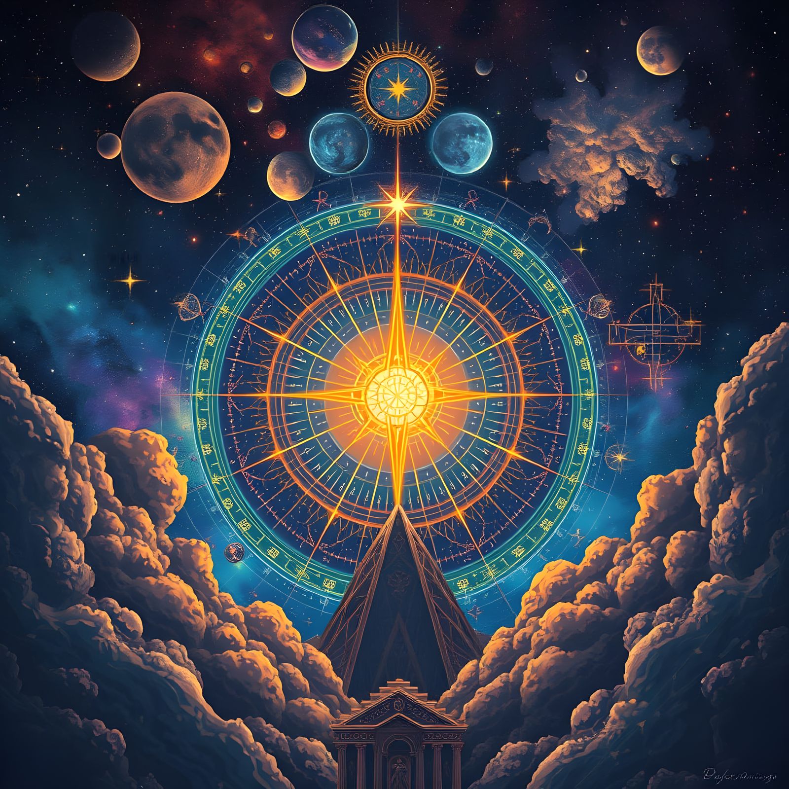 Cosmic Astral Portal in Holographic Mixed Media