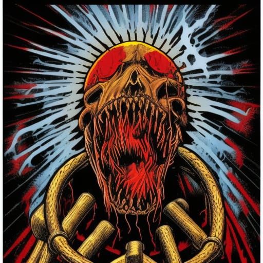 Furious Undead Man Buried Alive: Comic Book Art