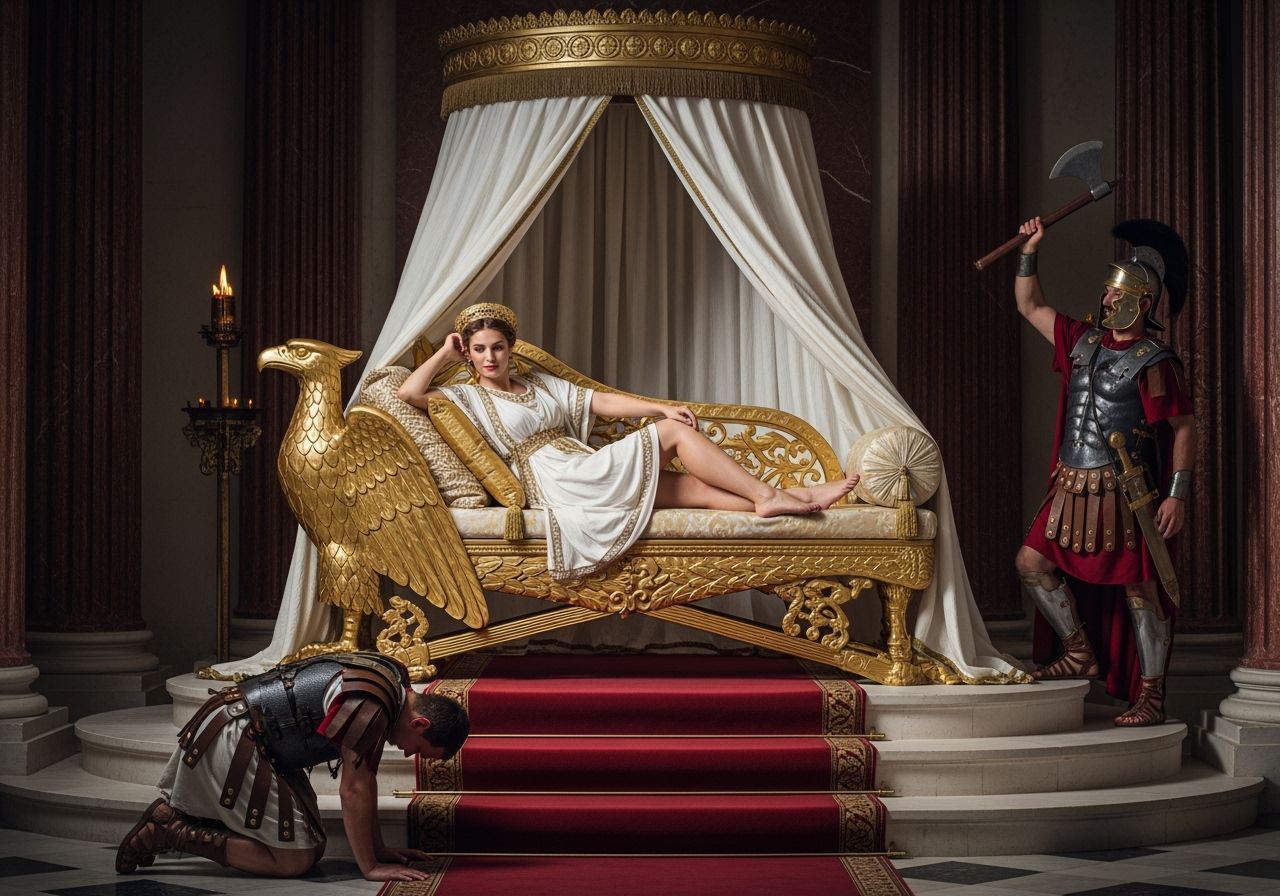 Roman Empress on Golden Eagle Throne