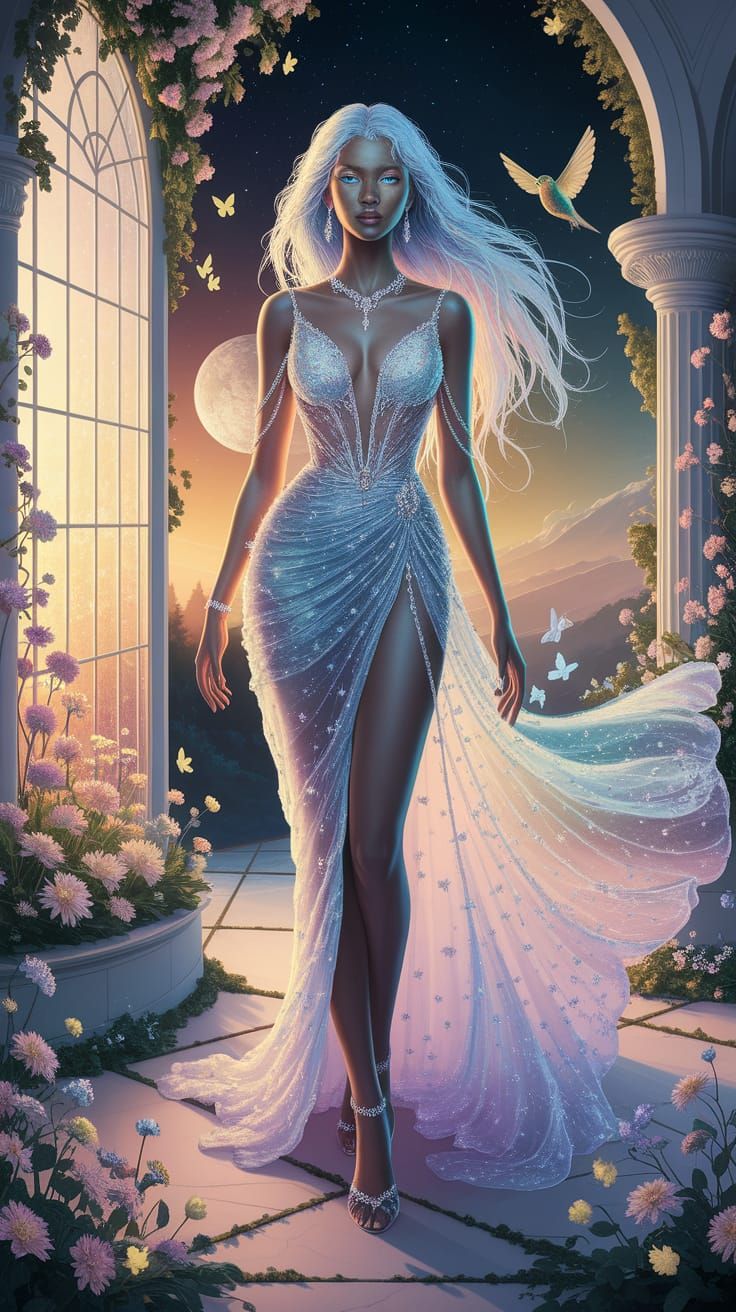 Enchanting Woman in a Fantastical Realm