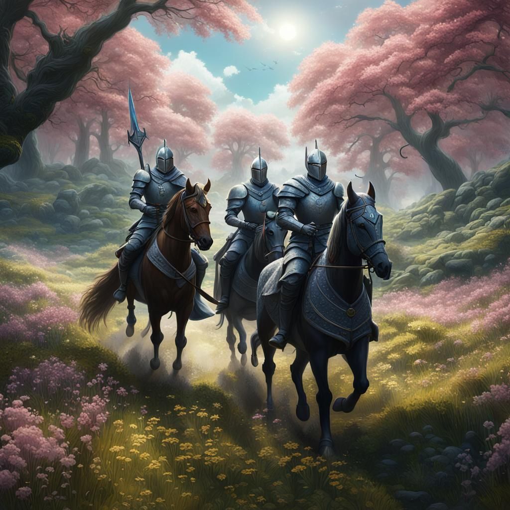 Knights Discover Magical Clearing in Spring Weather