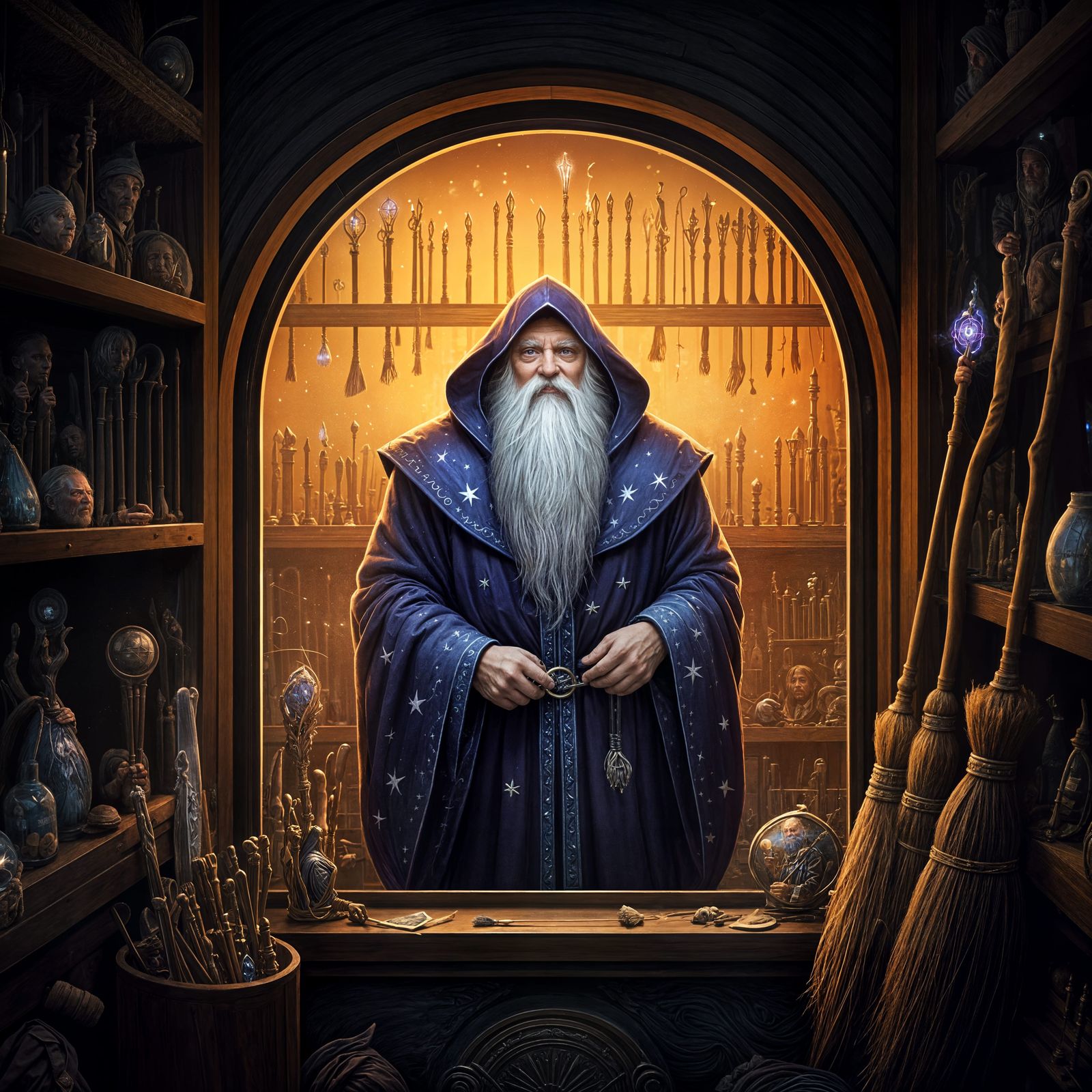 Magic wands and brooms