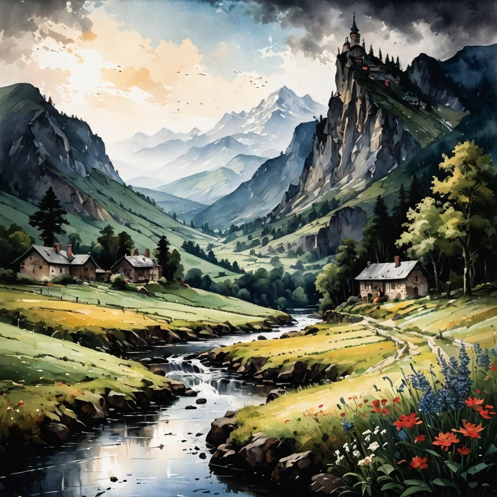 Simple AI Generated Landscape