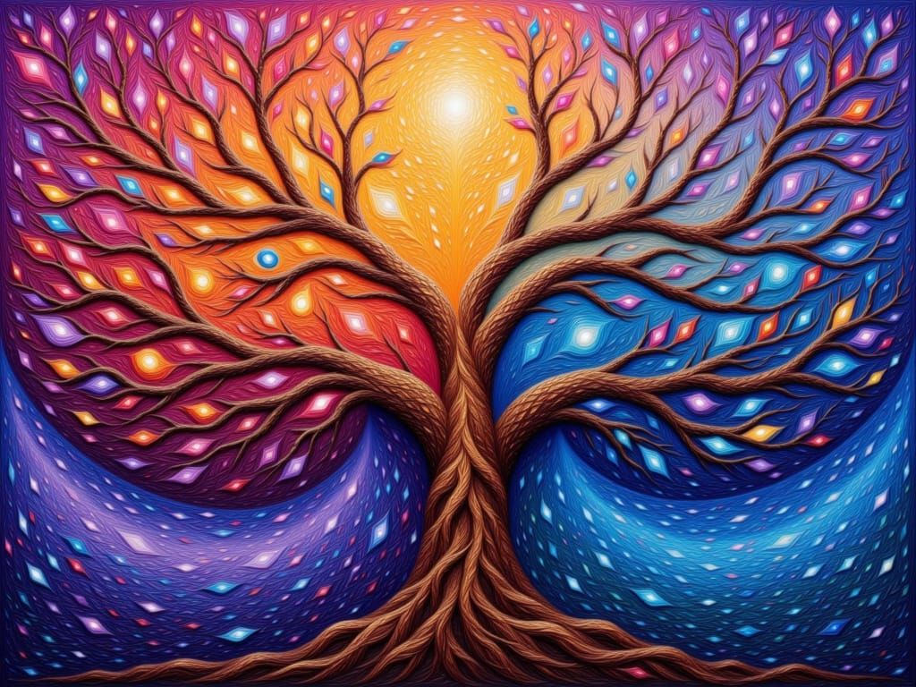 Tree of Life in Ethereal Garden