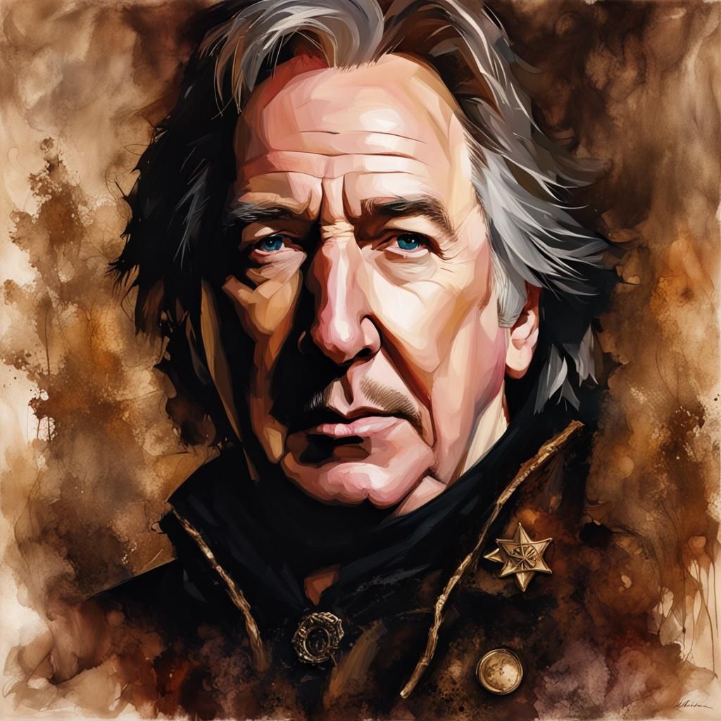 Sheriff of Nottingham Portrait in Alcohol Ink