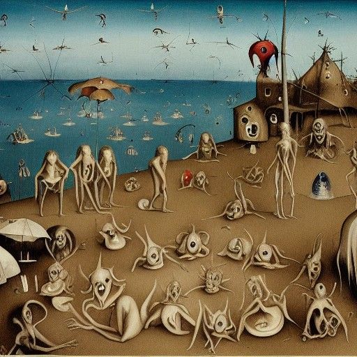 Grotesque Demonic Beach Resort in Gothic Style