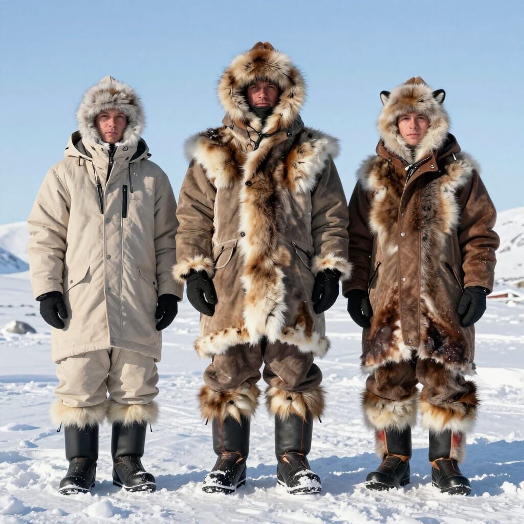 Inuit Arctic Clothing in Seal and Reindeer Skin