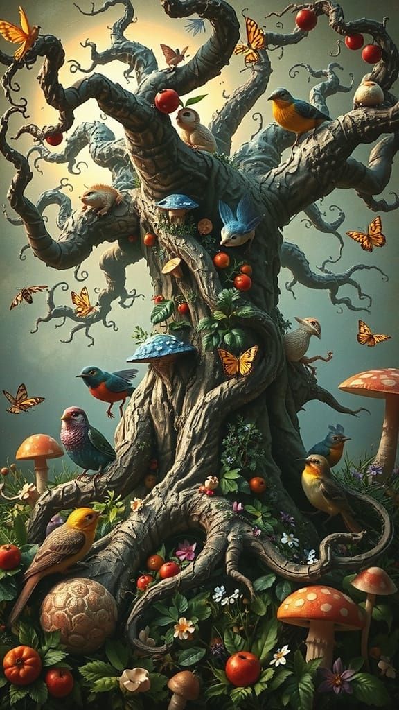 Glowing Whimsical Tree Sanctuary