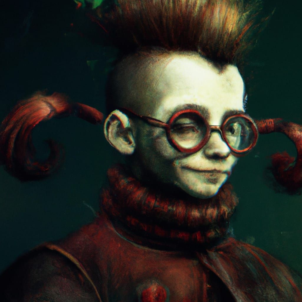 Menacing Clown with Jockey Hat in Dark Fantasy Style