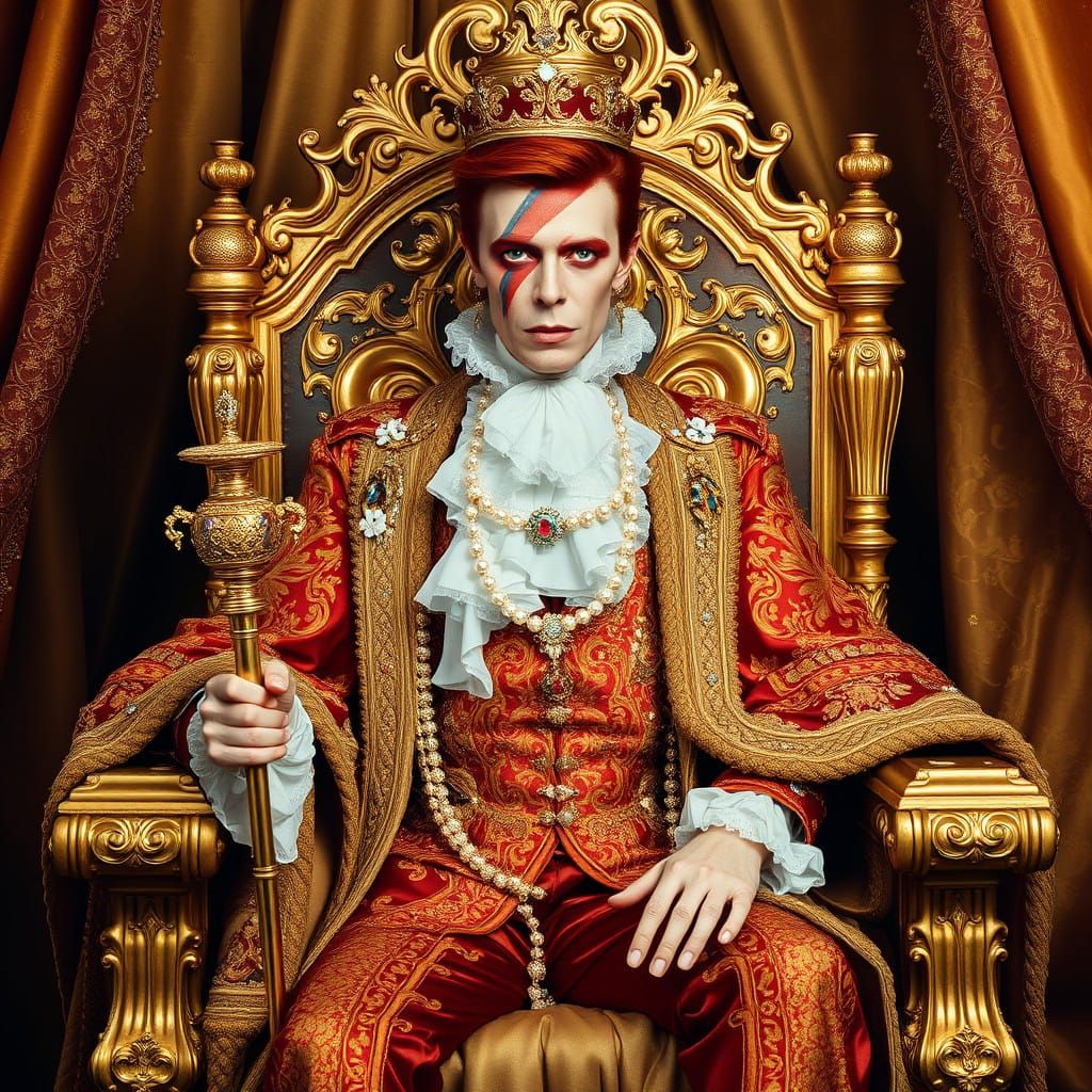 Regal David Bowie, Elegant King of Fantasy