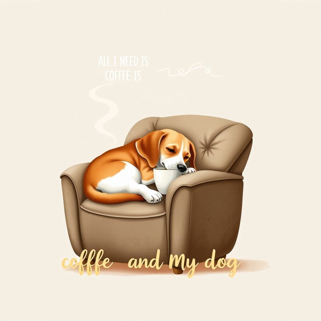 Cozy Coffee Morning with Beagle Companion