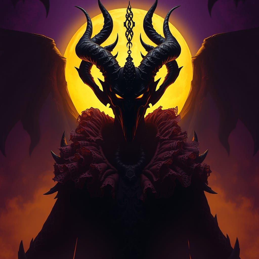 Dark Lord Morgoth in Opulent, Ornate Finery