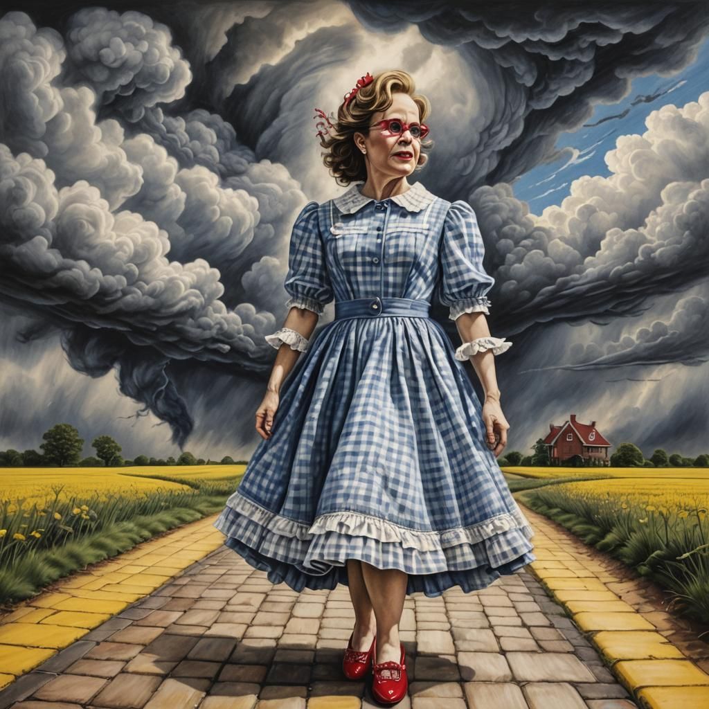 Elton John as Dorothy in Charcoal Portrait