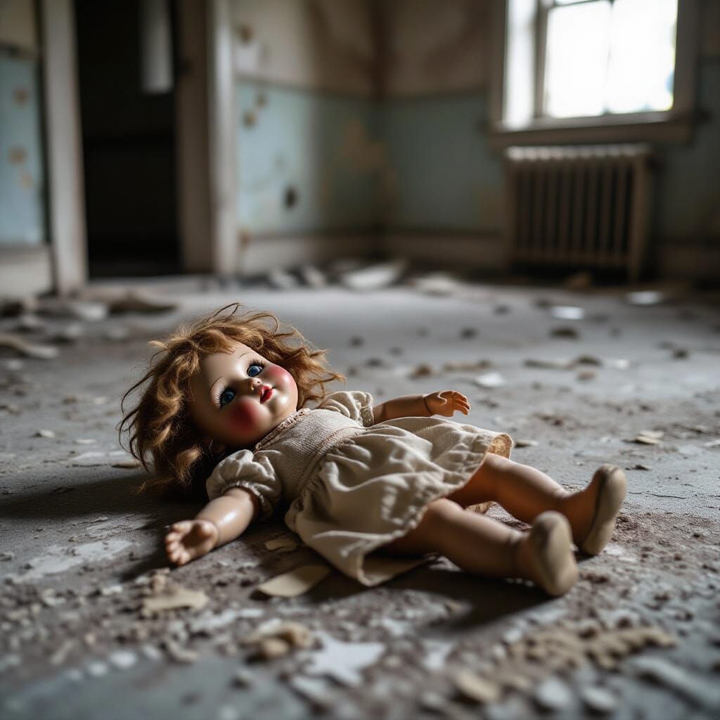 Abandoned Doll in Dusty Room
