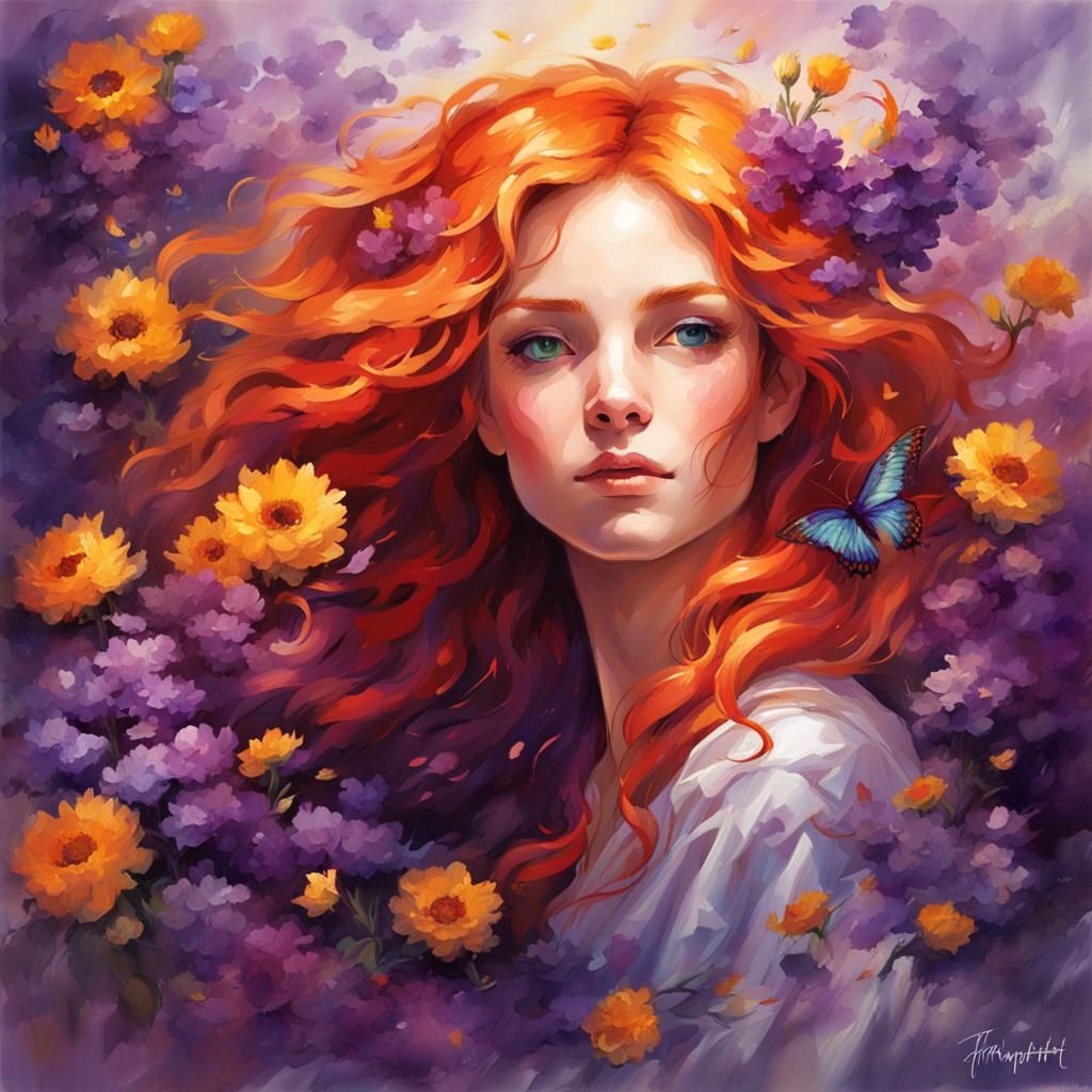 Sunlit Muse in Vibrant Colors