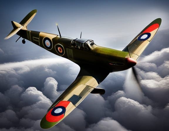Spitfire in Battle of Britain Dogfight